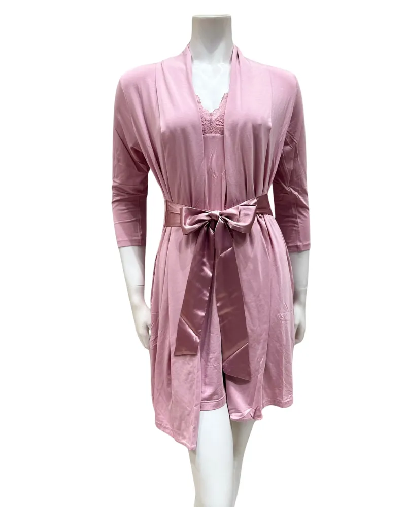 620 Pink Nectar Modal Short Morning Robe