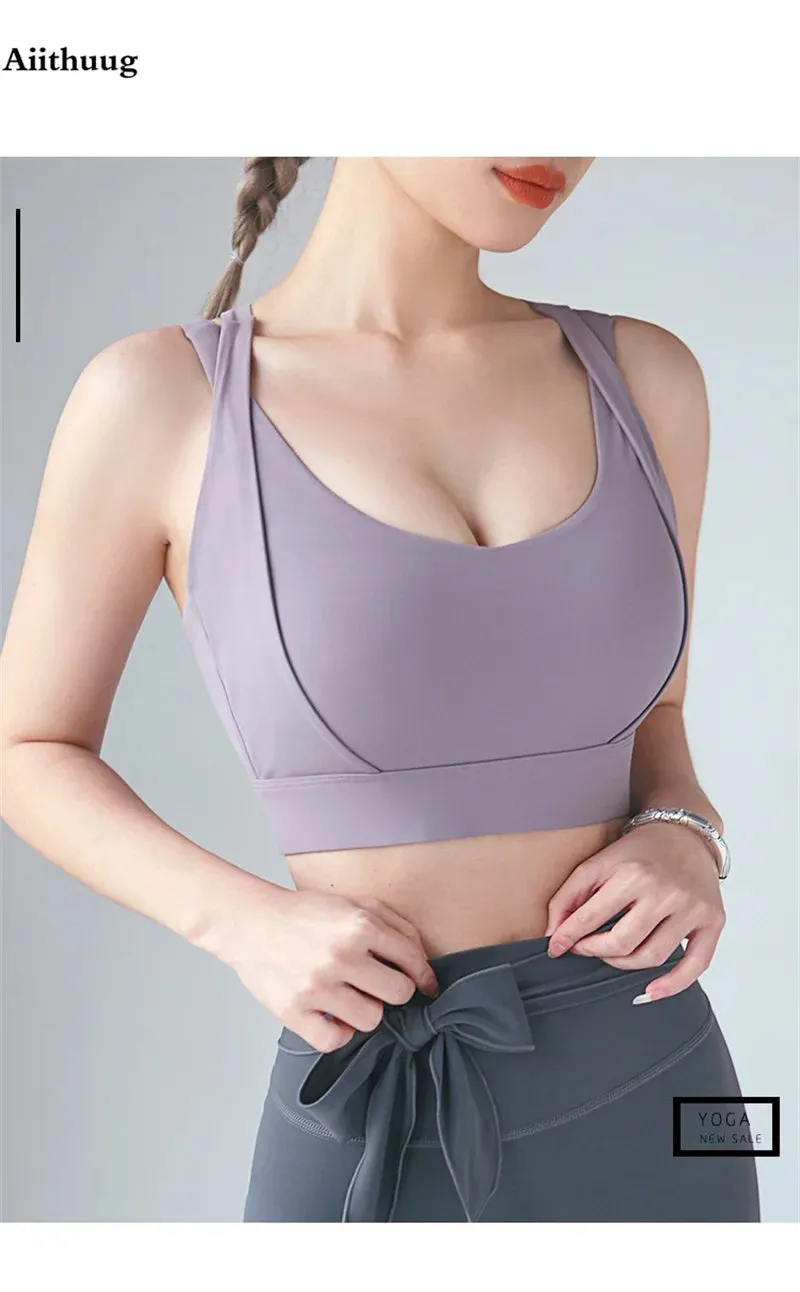 Aiithuug Bounce Control Bra Sports Bras Push Up Women