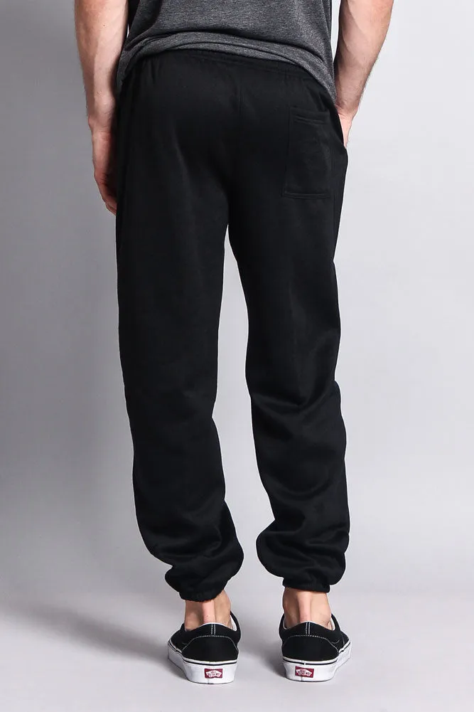 Basic Solid Color Fleece Sweatpants