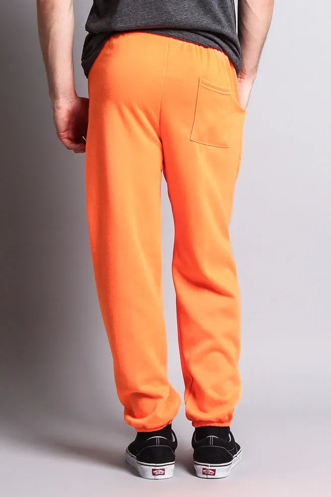 Basic Solid Color Fleece Sweatpants