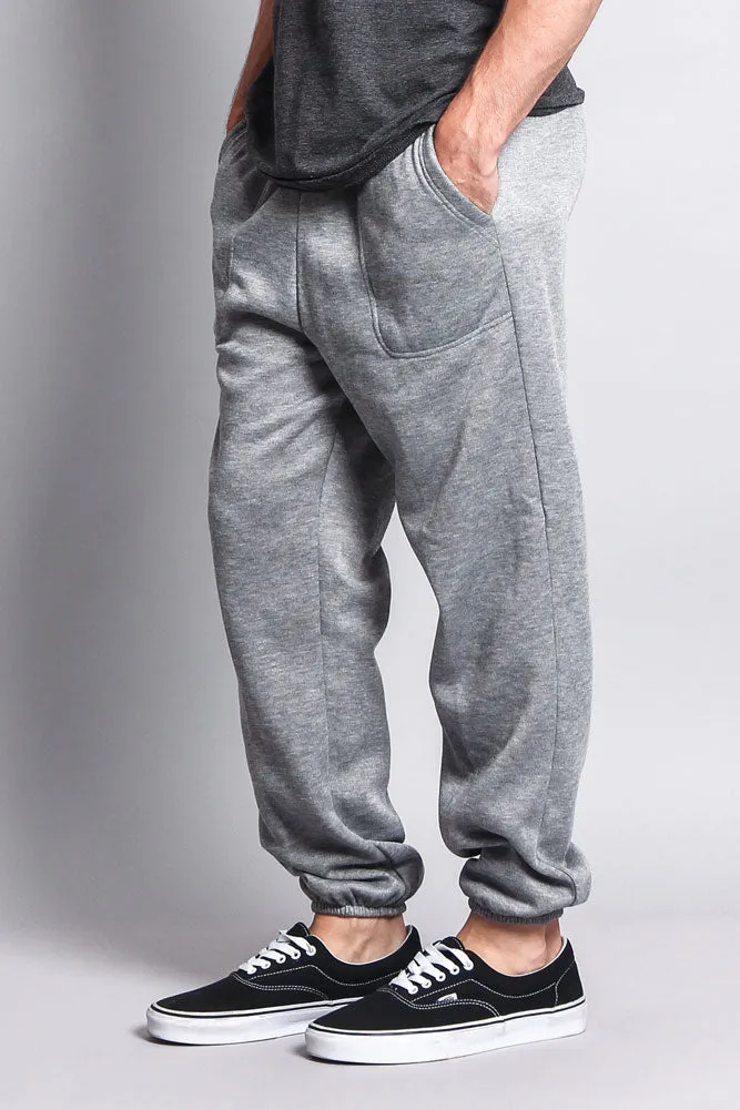 Basic Solid Color Fleece Sweatpants