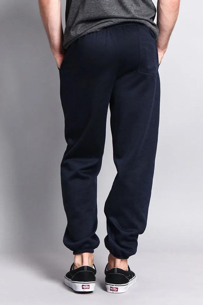 Basic Solid Color Fleece Sweatpants