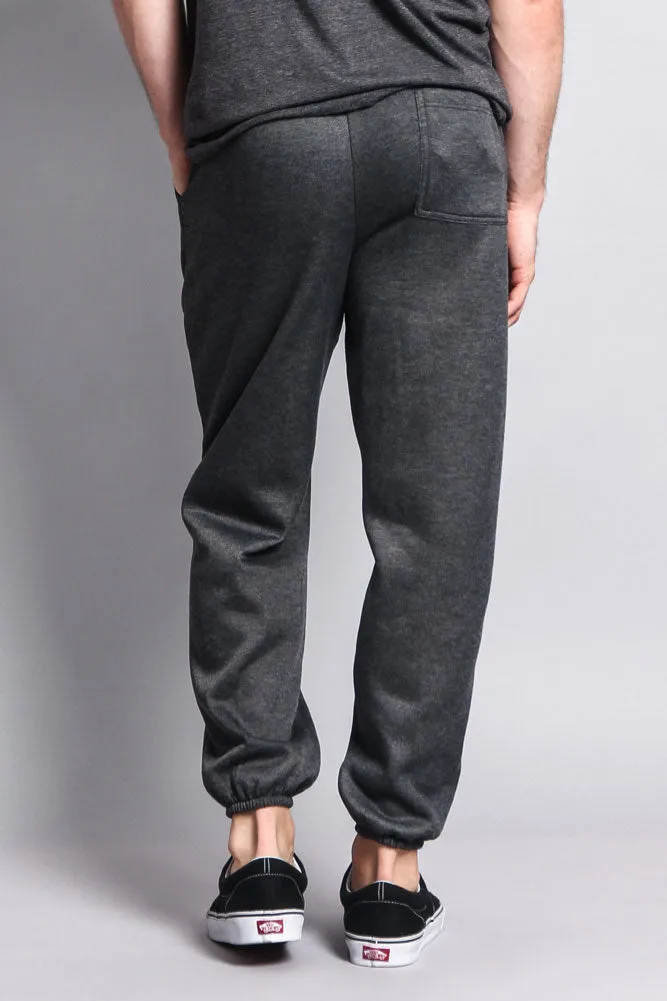 Basic Solid Color Fleece Sweatpants