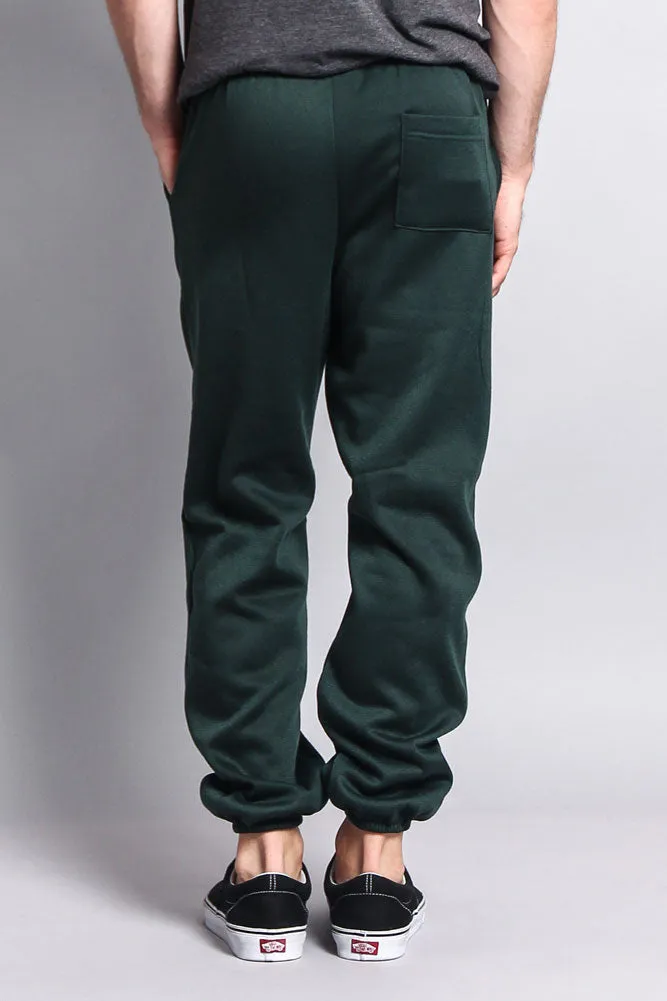 Basic Solid Color Fleece Sweatpants