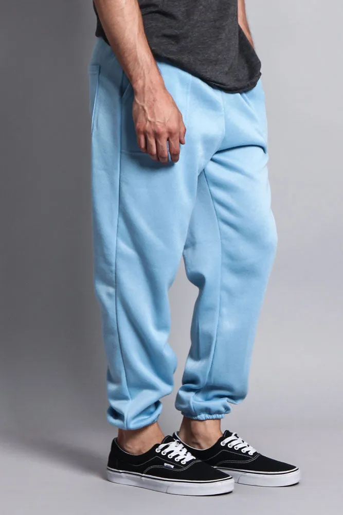 Basic Solid Color Fleece Sweatpants