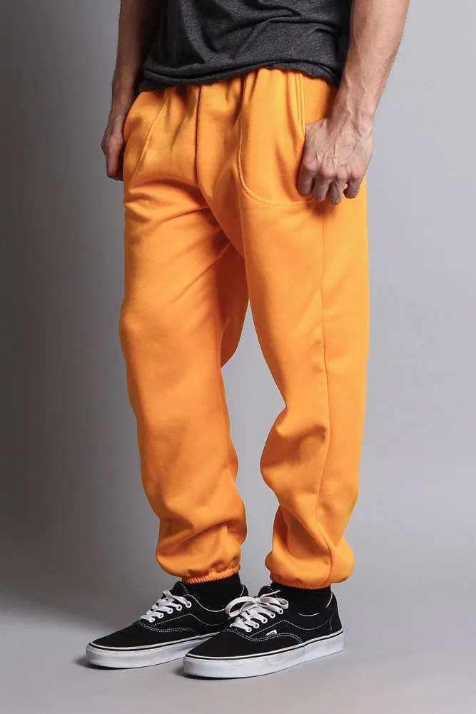 Basic Solid Color Fleece Sweatpants