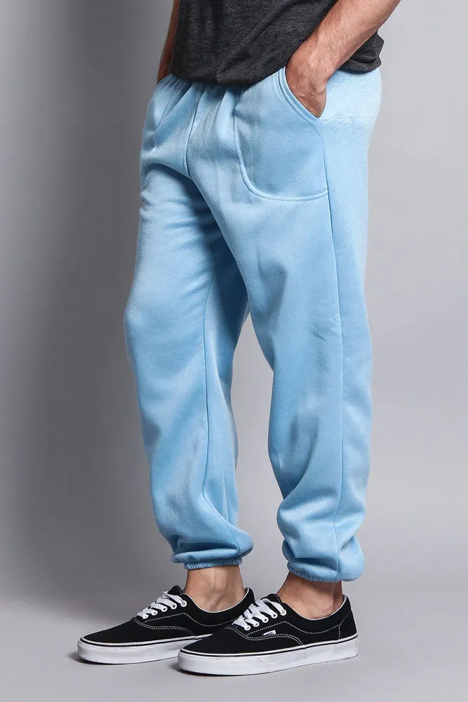 Basic Solid Color Fleece Sweatpants