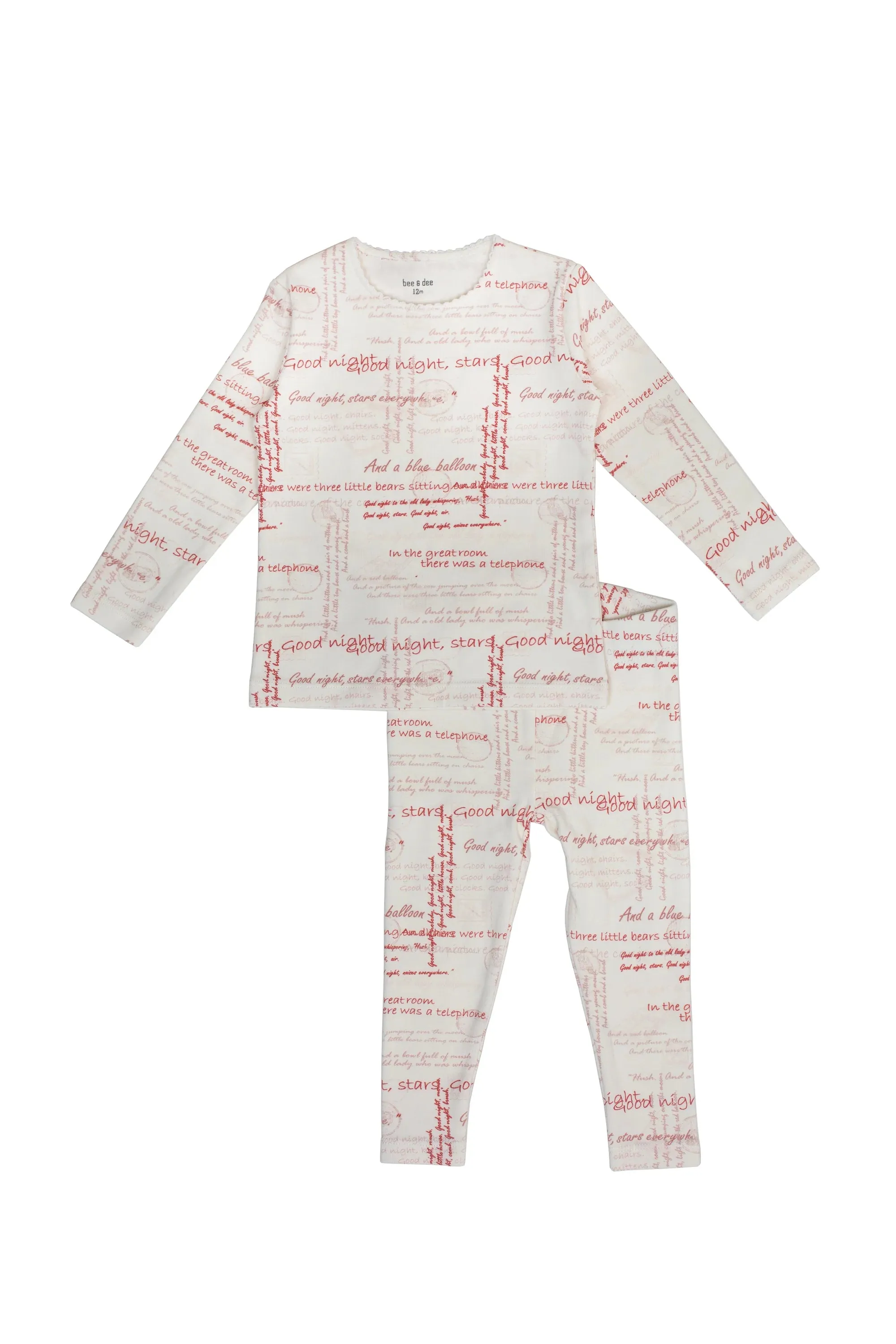 Bee & Dee Girls Script Print Loungewear