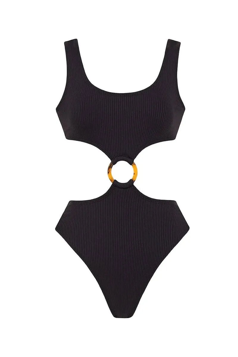 Black Rib Ky One Piece by Montce