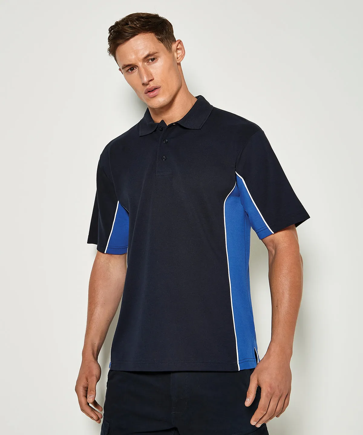 Black/Royal/White* - Track polo (classic fit)