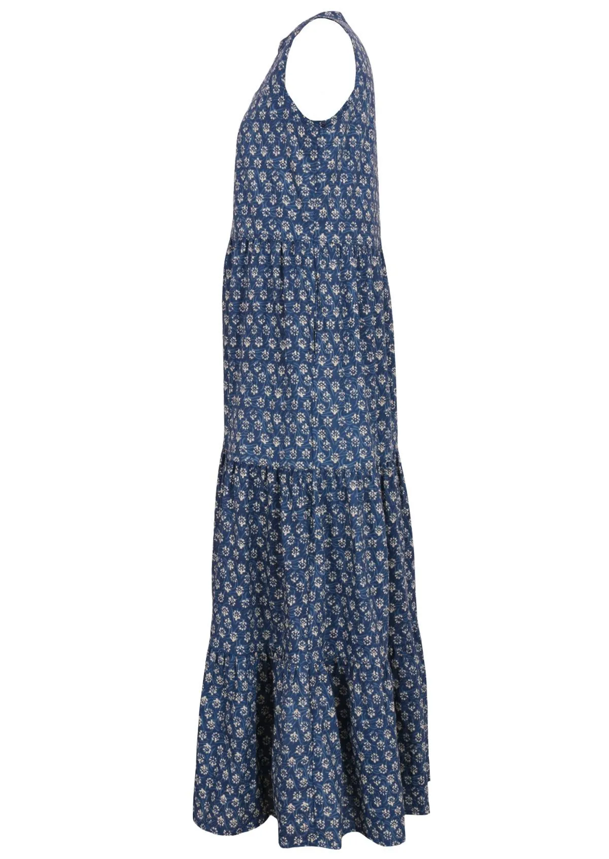 Boho Tiered Maxi Dress Bluebell