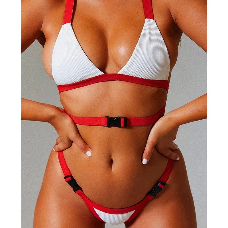 Buckle Bikini Swimwear Swimsuit