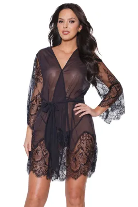 Carina Mesh and Lace Robe