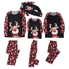 Christmas Pajamas Matching Family Pyjamas Deer Print Clothes  Blouse Tops And Pants Dad Mother Kids Pajamas