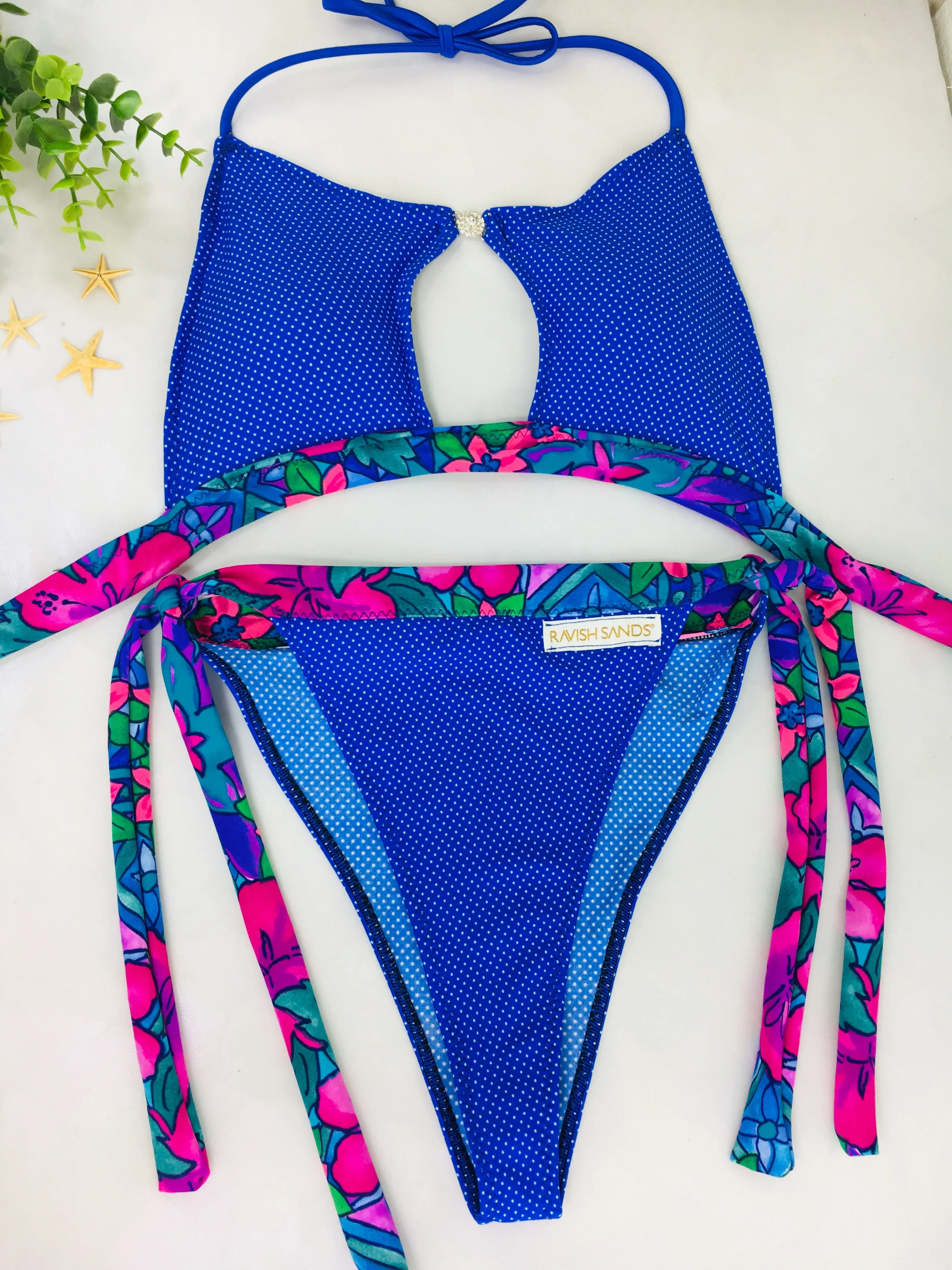 Custom Ooh La La Top & Highwaisted tie string  Bikini***(SUIT SOLD PER PIECE OR SET, price varies)