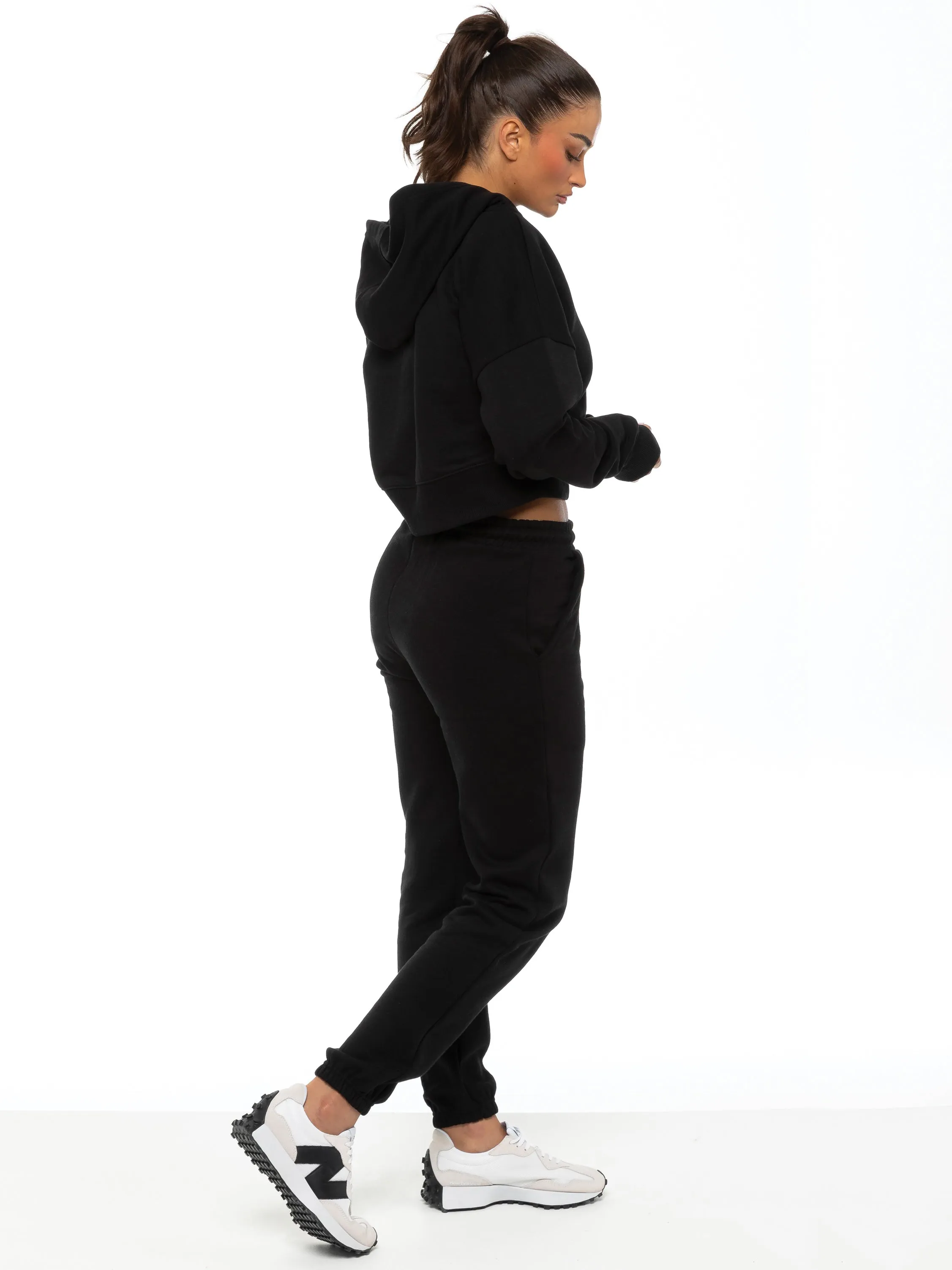 Enzo | Womens Cropped Zip Hoodie Tracksuit