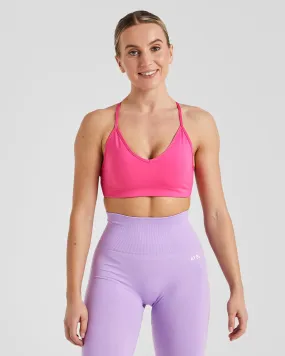 Essential Crossback Sports Bra - Hot Pink