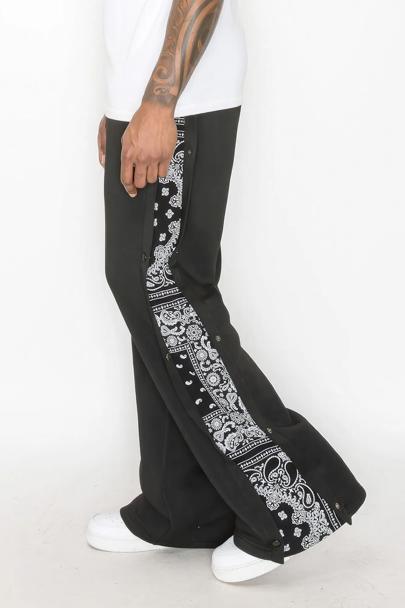 Flared Bandana Fleece Pants