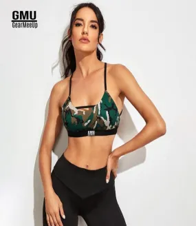 Flex Camo Strappy Seamless Sports Bra