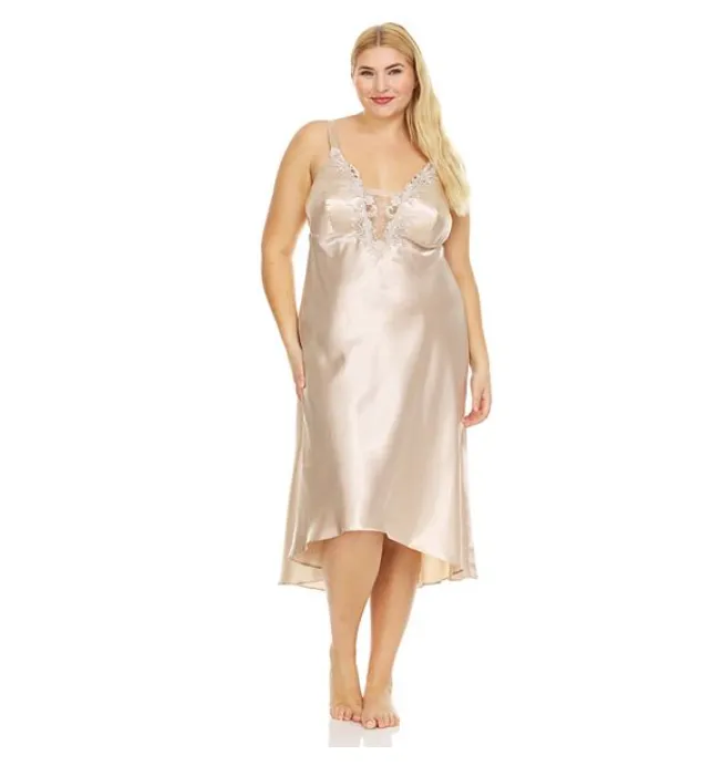 Flora by Flora Nikrooz Plus Size Satin Stella Nightgown