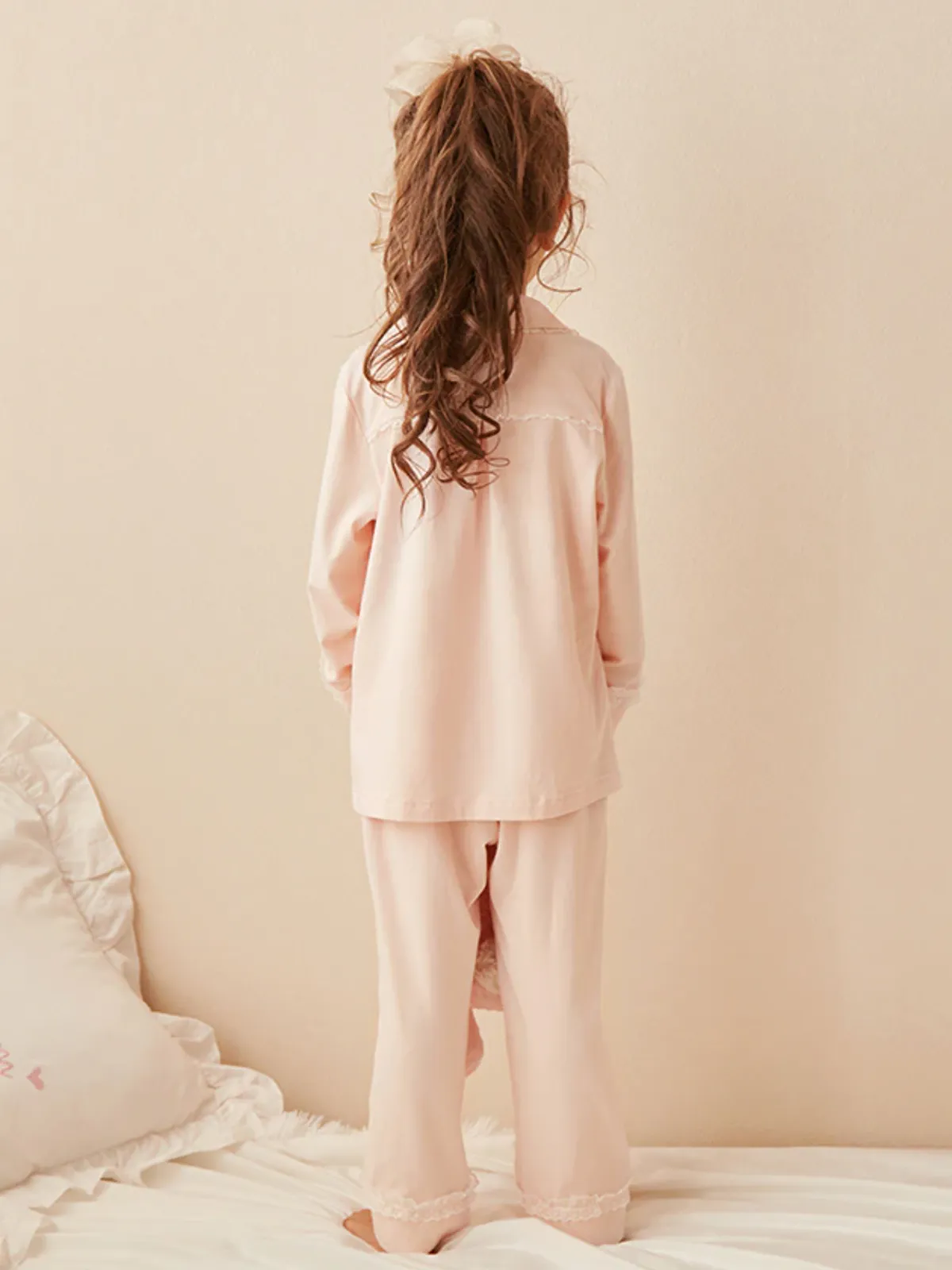 Good Night Sweetheart Lace Trim Pajamas