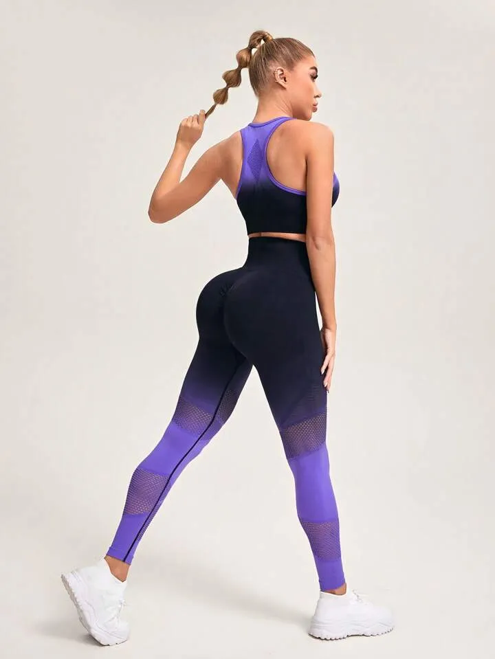 Gradient seamless yoga set