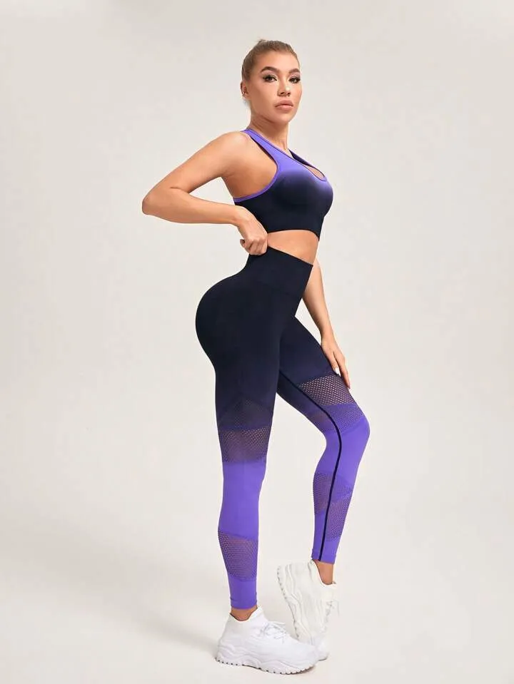 Gradient seamless yoga set