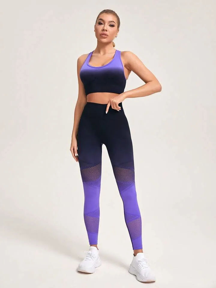 Gradient seamless yoga set