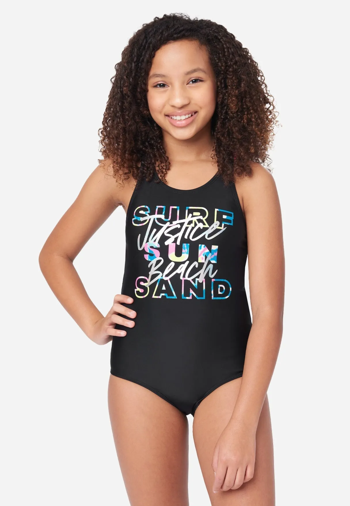 Graphic Racerback One-Piece Swimsuit