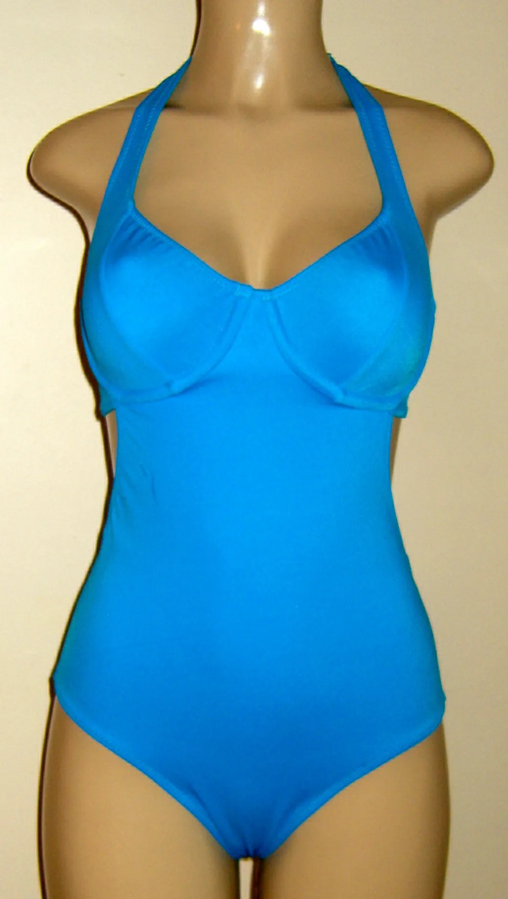 Halter underwire one piece swimsuits