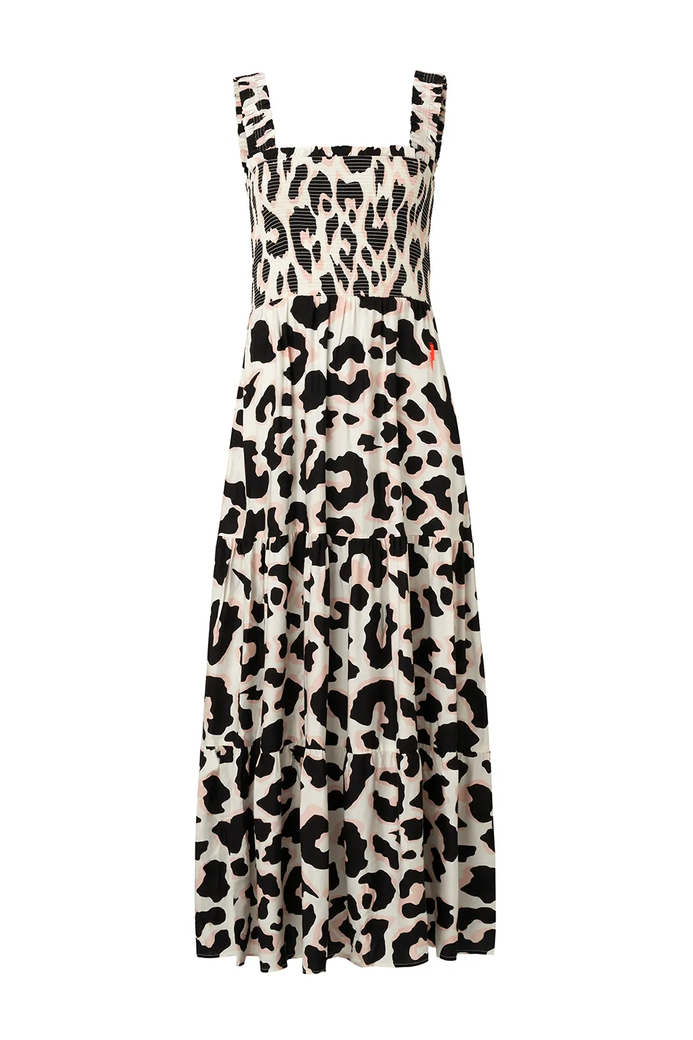 Ivory with Neutral and Black Mega Shadow Leopard Maxi Sundress