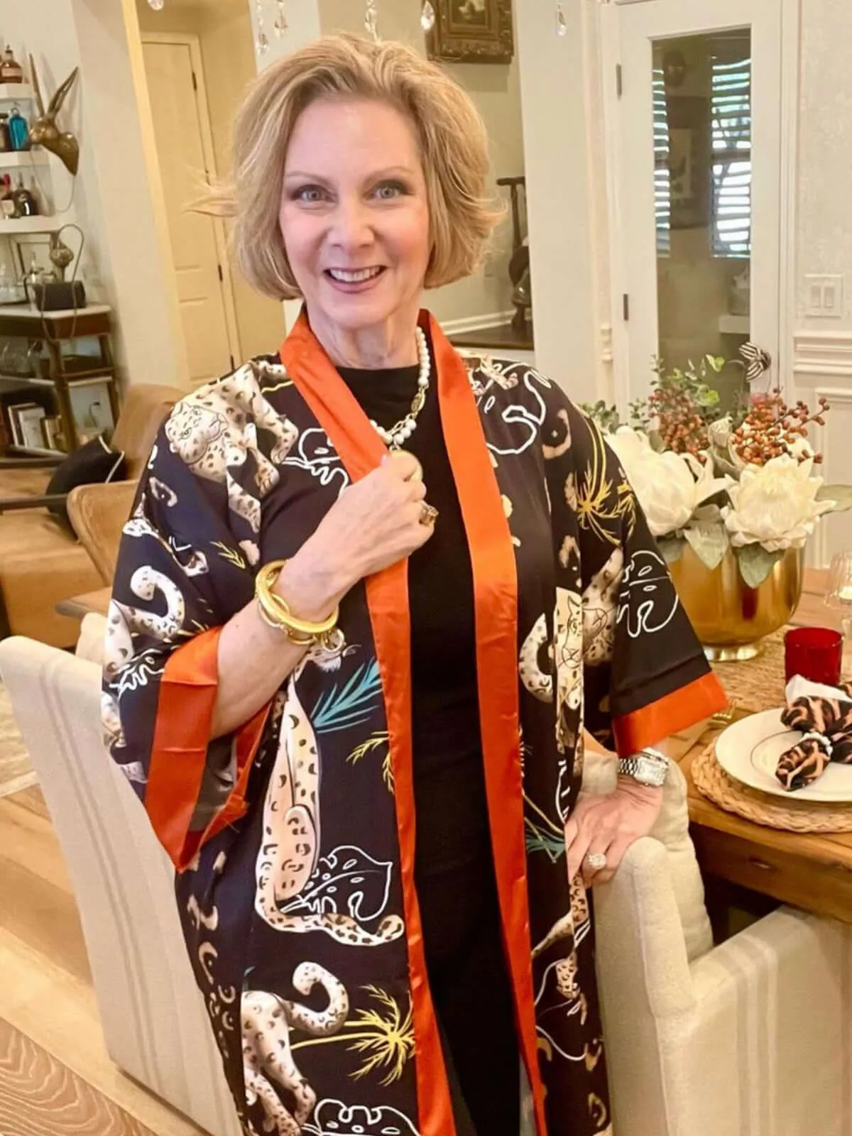 Jungle Animals Kimono Robe