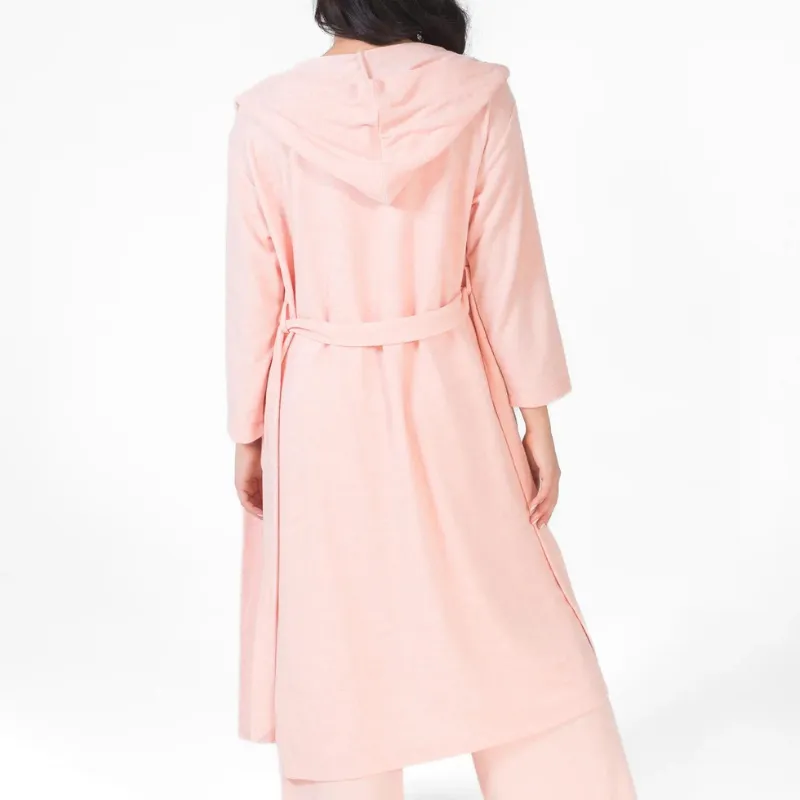 LatteLove Hooded Robe with Pockets Pink Mix