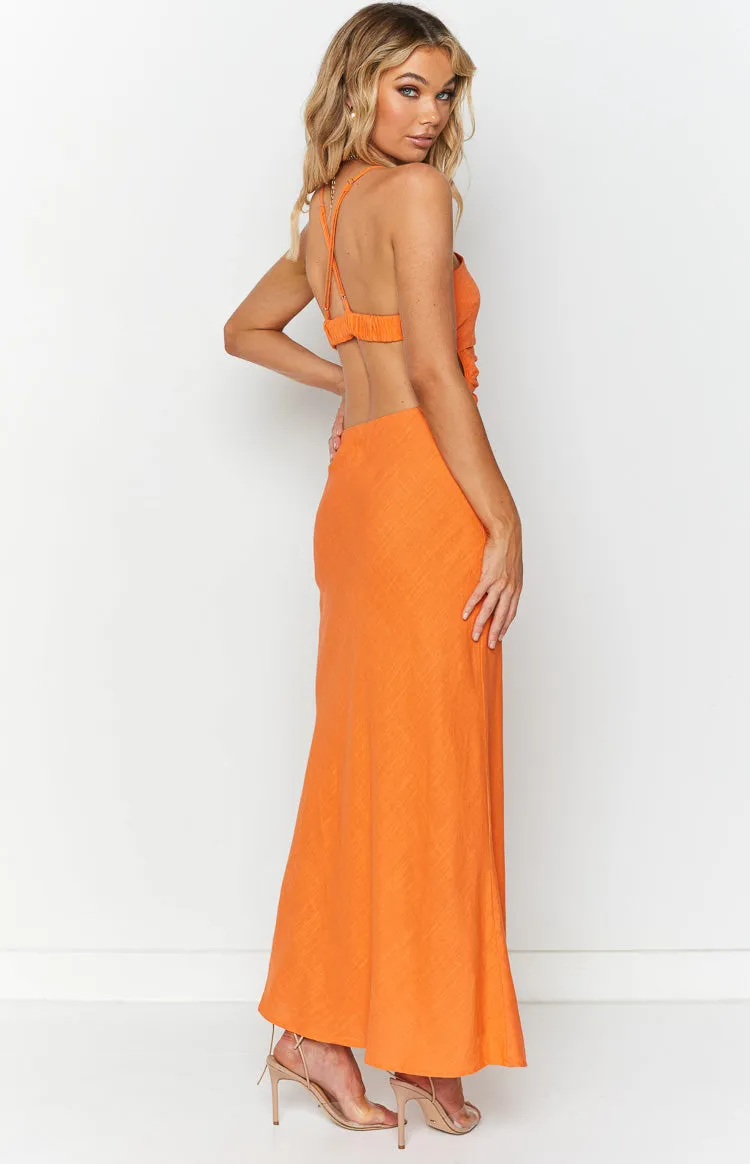 Lene Orange Maxi Dress