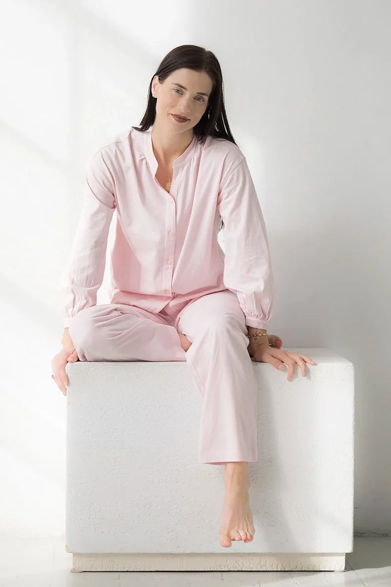 Mandarin Collar Soft Pima Cotton Pajamas