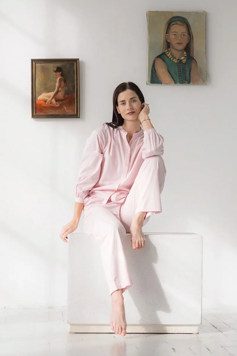 Mandarin Collar Soft Pima Cotton Pajamas