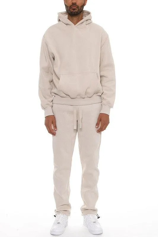 Mens Cotton Blend Hoodie Pants Set