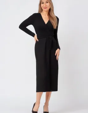 Midnight Allure Wrap Dress