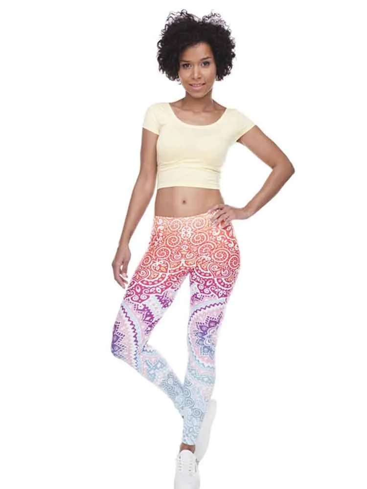 Ombre Mandala Yoga Leggings