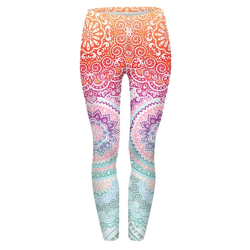 Ombre Mandala Yoga Leggings