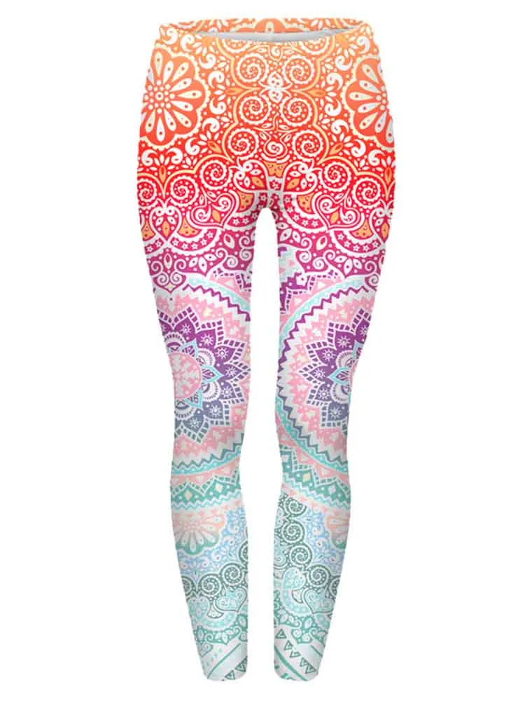 Ombre Mandala Yoga Leggings