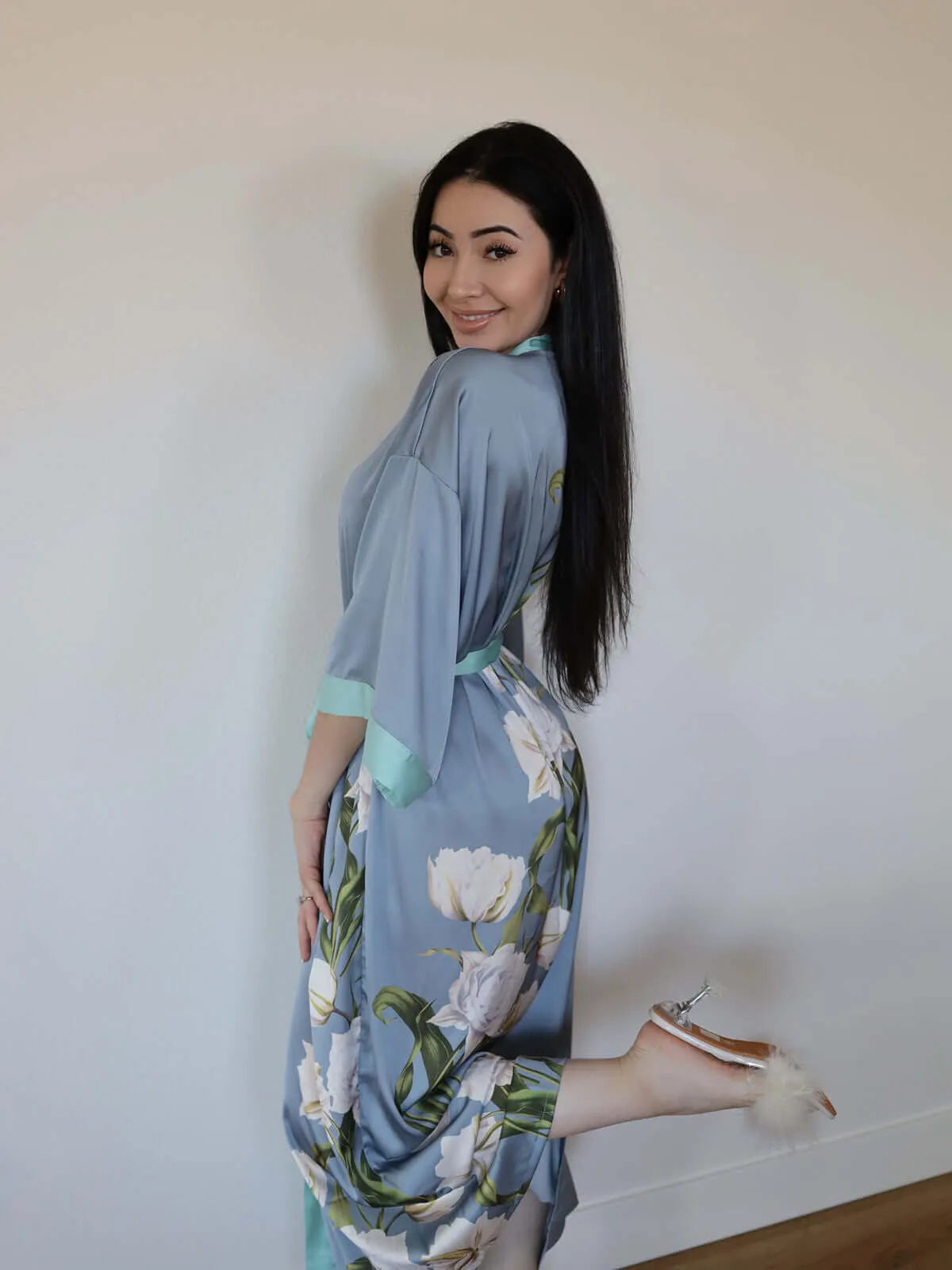 Peony Floral Kimono Robe