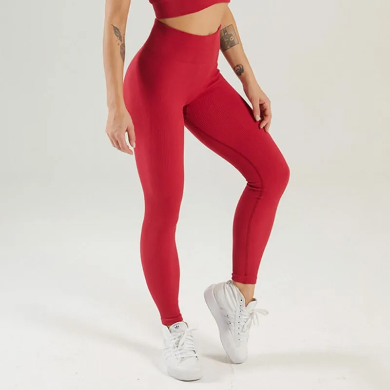 Ribbed Seamless Women's Yoga Leggings