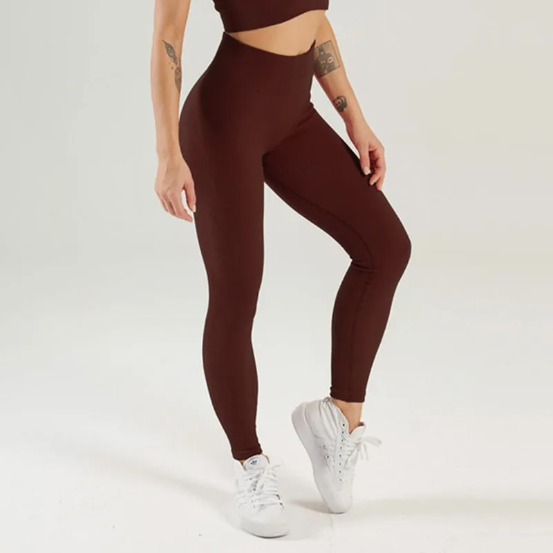 Ribbed Seamless Women's Yoga Leggings