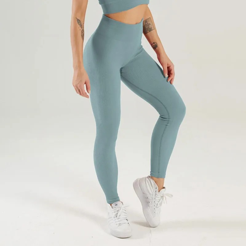 Ribbed Seamless Women's Yoga Leggings