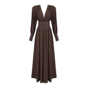 ROSEY Tan Maxi Dress With Waist Belt