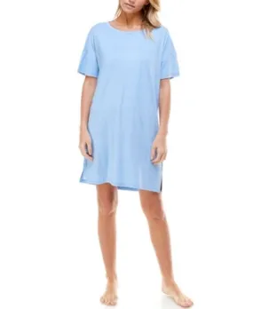 Roudelain Short Sleeve Sleep Shirt Nightgown, Size Large