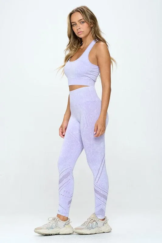 Seamless Two Piece Yoga mineral washed active set *Online Only*