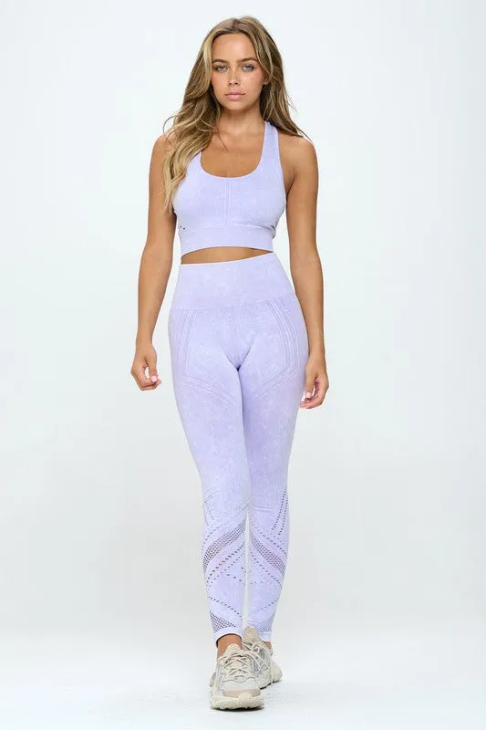 Seamless Two Piece Yoga mineral washed active set