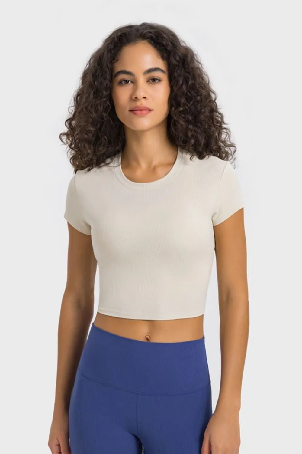 Short Sleeve Cropped Activewear Top